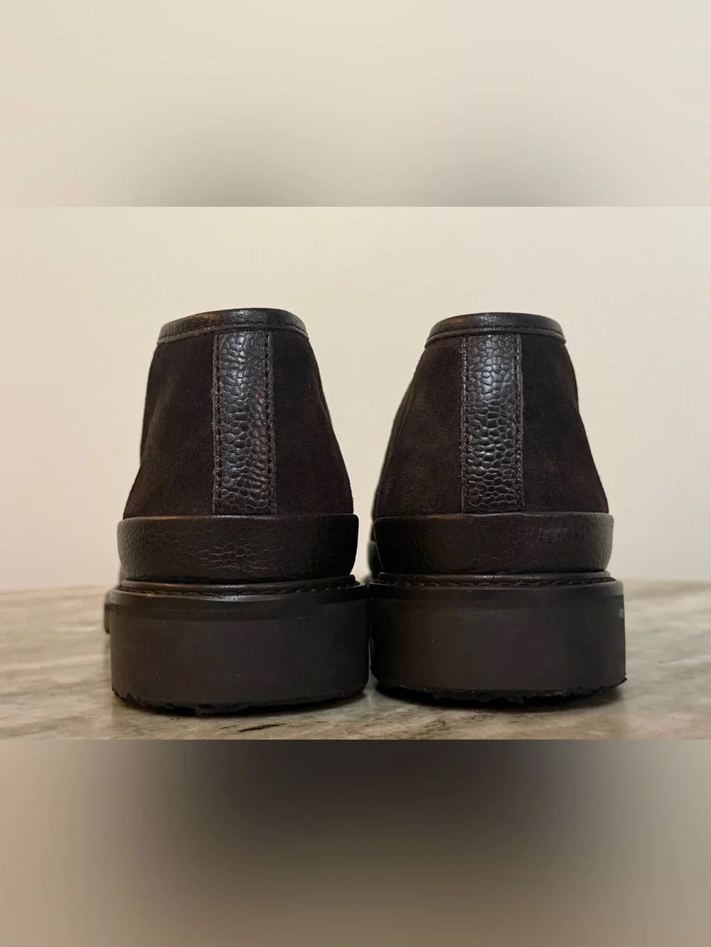 ERMENEGILDO ZEGNA BROWN SUEDE CHUKKA BOOTS US 8 DESERT BROWN LEATHER $1000
